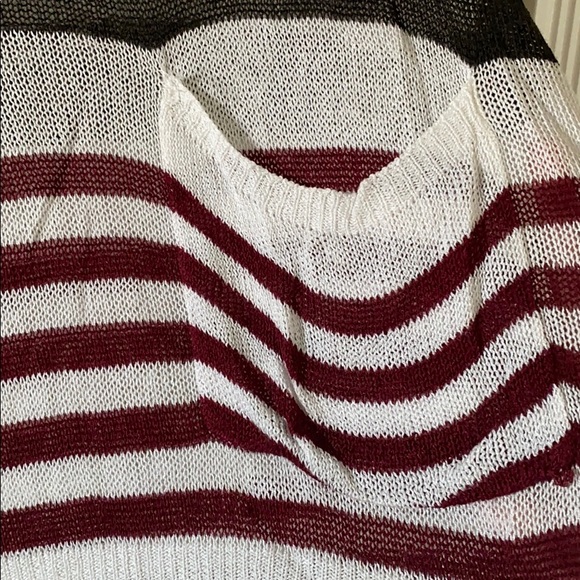 Cecilio Black, White and Red Striped Top - Picture 4 of 4